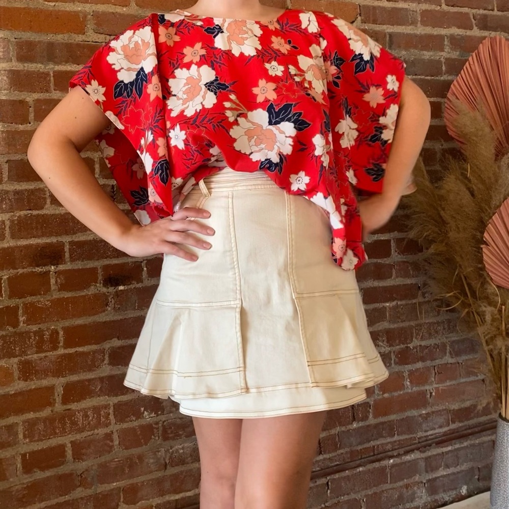 Floral Butterfly Top
